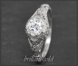 Preview: Diamant Ring, 0,91ct Solitär, 585 Weißgold, Jugendstil Design